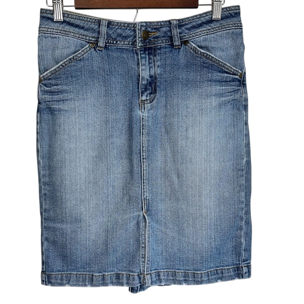Bisou Bisou Y2K Jean Skirt With Ruffle Pleat Detail Size 6